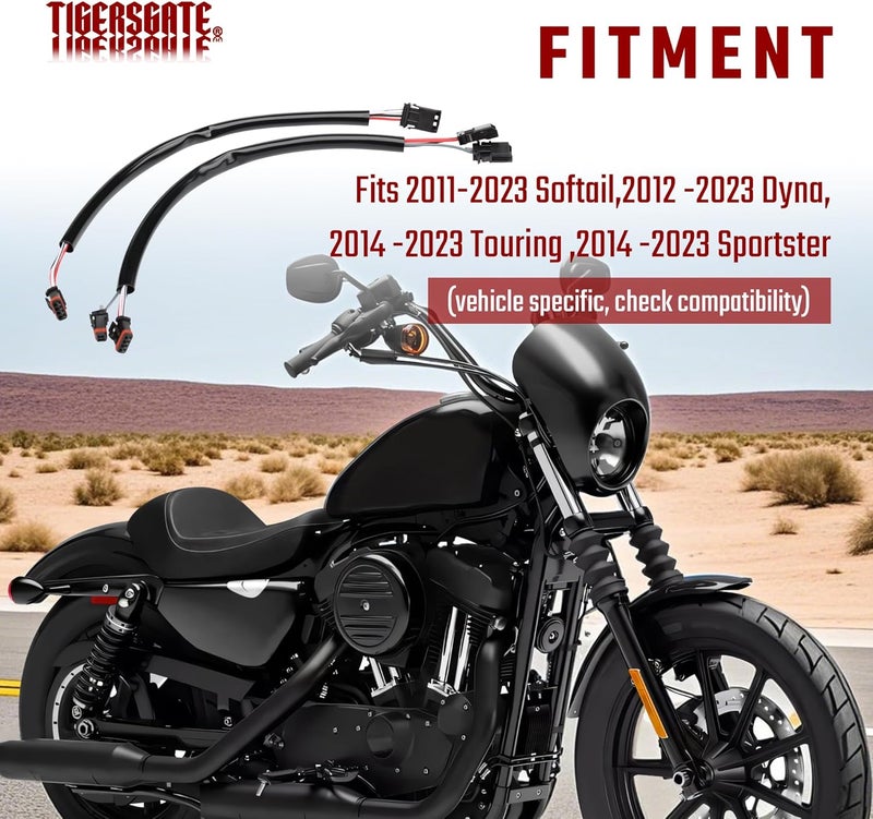 TIGERSGATE 14 INCH Handlebar Wiring Wire Extension Harness（CAN Bus） for Harley Softails Dynas Touring Sportsters - Image 2
